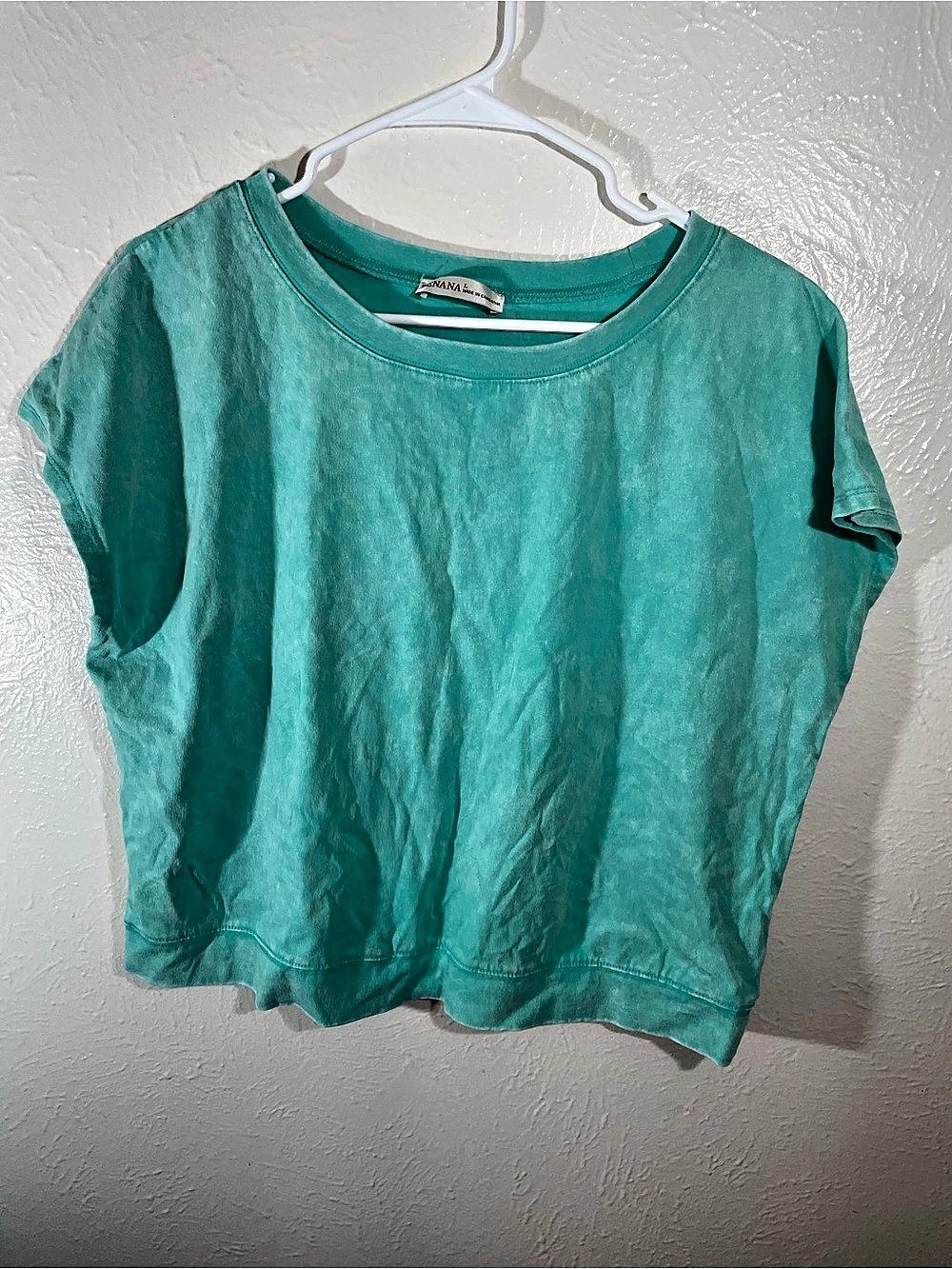 ZENANA Acid Washed Oversized Top & Shorts Set Green Large